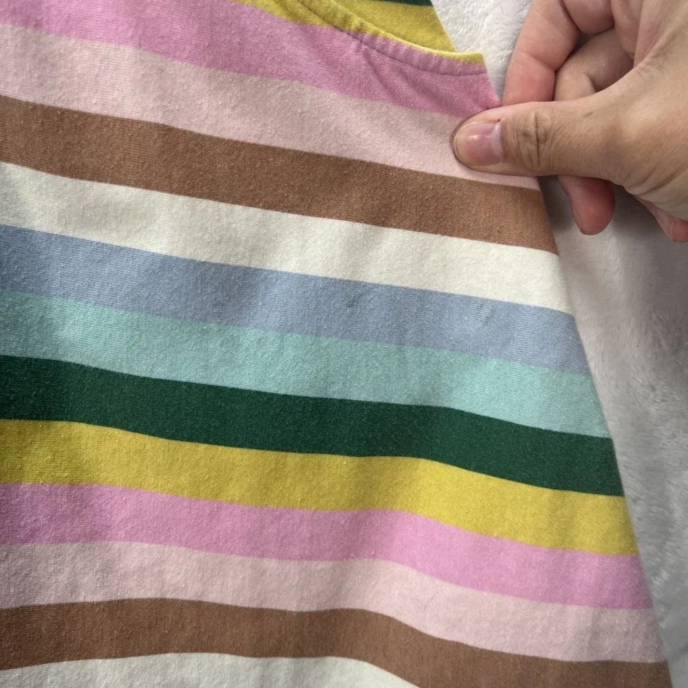 Hanna Andersson Skater Dress Girls 6-7 Striped Pockets Spring Summer Casual